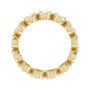Sapphire Row Natural Diamond Oval Bezel Band - 10K Yellow Gold, 5.5 (view 2)