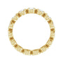 Sapphire Row Natural Diamond Oval Bezel Band - 10K Yellow Gold, 8.5 (view 2)