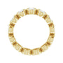 Sapphire Row Natural Diamond Oval Bezel Band - 14K Yellow Gold, 4.5 (view 2)
