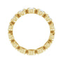 Sapphire Row Natural Diamond Oval Bezel Band - 10K Yellow Gold, 7.25 (view 2)