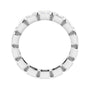 Sapphire Row Lab-Grown Diamond Emerald-Cut Bezel Band - 10K White Gold, 6 (view 2)