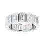 Sapphire Row Lab-Grown Diamond Emerald-Cut Bezel Band - 10K White Gold, 8 (view 3)