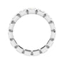 Sapphire Row Lab-Grown Diamond Emerald-Cut Bezel Band - 10K White Gold, 9 (view 2)