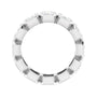 Sapphire Row Lab-Grown Diamond Emerald-Cut Bezel Band - 14K White Gold, 4 (view 2)