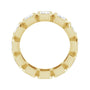 Sapphire Row Lab-Grown Diamond Emerald-Cut Bezel Band - 10K Yellow Gold, 4 (view 2)