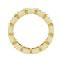 Sapphire Row Lab-Grown Diamond Emerald-Cut Bezel Band - 10K Yellow Gold, 5 (view 2)