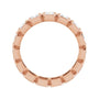 Sapphire Row Lab-Grown Diamond Emerald-Cut Bezel Band - 10K Rose Gold, 9 (view 2)