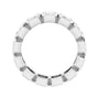 Sapphire Row Lab-Grown Diamond Emerald-Cut Bezel Band - 10K White Gold, 4.75 (view 2)