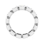 Sapphire Row Lab-Grown Diamond Emerald-Cut Bezel Band - 10K White Gold, 5.75 (view 2)