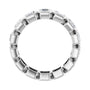 Sapphire Row Lab-Grown Diamond Emerald-Cut Bezel Band - 10K White Gold, 6.25 (view 2)
