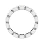 Sapphire Row Lab-Grown Diamond Emerald-Cut Bezel Band - 10K White Gold, 6.75 (view 2)