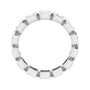 Sapphire Row Lab-Grown Diamond Emerald-Cut Bezel Band - 10K White Gold, 7.25 (view 2)