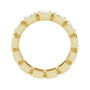 Sapphire Row Lab-Grown Diamond Emerald-Cut Bezel Band - 10K Yellow Gold, 5.5 (view 2)