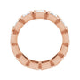 Sapphire Row Lab-Grown Diamond Emerald-Cut Bezel Band - 10K Rose Gold, 4.75 (view 2)