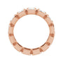 Sapphire Row Lab-Grown Diamond Emerald-Cut Bezel Band - 10K Rose Gold, 5.75 (view 2)