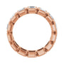 Sapphire Row Lab-Grown Diamond Emerald-Cut Bezel Band - 10K Rose Gold, 6.25 (view 2)