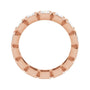 Sapphire Row Lab-Grown Diamond Emerald-Cut Bezel Band - 10K Rose Gold, 6.75 (view 2)