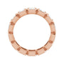 Sapphire Row Lab-Grown Diamond Emerald-Cut Bezel Band - 10K Rose Gold, 7.25 (view 2)