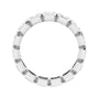 Sapphire Row Lab-Grown Diamond Emerald-Cut Bezel Band - 10K White Gold, 8.5 (view 2)