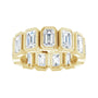 Sapphire Row Lab-Grown Diamond Emerald-Cut Bezel Band - 10K Yellow Gold, 5.75 (view 3)