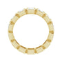 Sapphire Row Lab-Grown Diamond Emerald-Cut Bezel Band - 10K Yellow Gold, 6.75 (view 2)