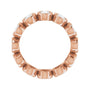 Sapphire Row Lab-Grown Diamond Oval Bezel Band - 10K Rose Gold, 4 (view 2)