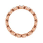 Sapphire Row Lab-Grown Diamond Oval Bezel Band - 10K Rose Gold, 9 (view 2)