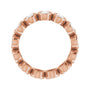 Sapphire Row Lab-Grown Diamond Oval Bezel Band - 14K Rose Gold, 5 (view 2)