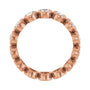 Sapphire Row Lab-Grown Diamond Oval Bezel Band - 14K Rose Gold, 7 (view 2)