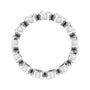 Sapphire Row Lab-Grown Diamond Oval Bezel Band - 10K White Gold, 6 (view 2)