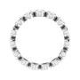 Sapphire Row Lab-Grown Diamond Oval Bezel Band - 10K White Gold, 9 (view 2)