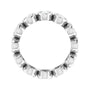 Sapphire Row Lab-Grown Diamond Oval Bezel Band - 14K White Gold, 4 (view 2)