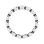 Sapphire Row Lab-Grown Diamond Oval Bezel Band - 14K White Gold, 8 (view 2)