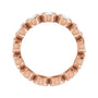 Sapphire Row Lab-Grown Diamond Oval Bezel Band - 10K Rose Gold, 5.25 (view 2)