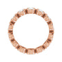 Sapphire Row Lab-Grown Diamond Oval Bezel Band - 10K Rose Gold, 6.25 (view 2)