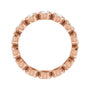 Sapphire Row Lab-Grown Diamond Oval Bezel Band - 10K Rose Gold, 7.25 (view 2)