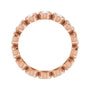 Sapphire Row Lab-Grown Diamond Oval Bezel Band - 10K Rose Gold, 7.75 (view 2)