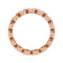 Sapphire Row Lab-Grown Diamond Oval Bezel Band - 10K Rose Gold, 8.25 (view 2)