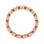 Sapphire Row Lab-Grown Diamond Oval Bezel Band - 10K Rose Gold, 8.75 (view 2)
