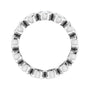 Sapphire Row Lab-Grown Diamond Oval Bezel Band - 10K White Gold, 4.5 (view 2)