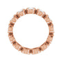 Sapphire Row Lab-Grown Diamond Oval Bezel Band - 10K Rose Gold, 5.5 (view 2)