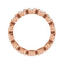 Sapphire Row Lab-Grown Diamond Oval Bezel Band - 10K Rose Gold, 6.5 (view 2)