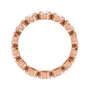 Sapphire Row Lab-Grown Diamond Oval Bezel Band - 10K Rose Gold, 7.5 (view 2)