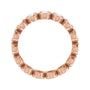 Sapphire Row Lab-Grown Diamond Oval Bezel Band - 10K Rose Gold, 8.5 (view 2)