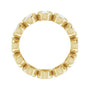 Sapphire Row Lab-Grown Diamond Oval Bezel Band - 10K Yellow Gold, 4 (view 2)