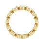 Sapphire Row Lab-Grown Diamond Oval Bezel Band - 10K Yellow Gold, 6 (view 2)