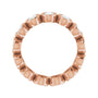 Sapphire Row Lab-Grown Diamond Oval Bezel Band - 14K Rose Gold, 4.5 (view 2)