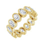 Sapphire Row Lab-Grown Diamond Oval Bezel Band - 14K Yellow Gold, 7