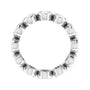 Sapphire Row Lab-Grown Diamond Oval Bezel Band - 10K White Gold, 4.25 (view 2)
