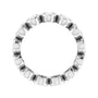 Sapphire Row Lab-Grown Diamond Oval Bezel Band - 10K White Gold, 4.75 (view 2)